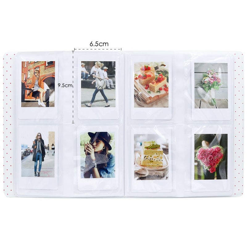 Ablus 128 Pockets Mini Photo Album - Fits for Fujifilm Instax Mini 11 Mini 9 Mini 8 Mini 90 Mini 25, Polaroid Snap PIC-300, Kodak Mini 3-Inch Film(Flamingo Pink) - Image 3